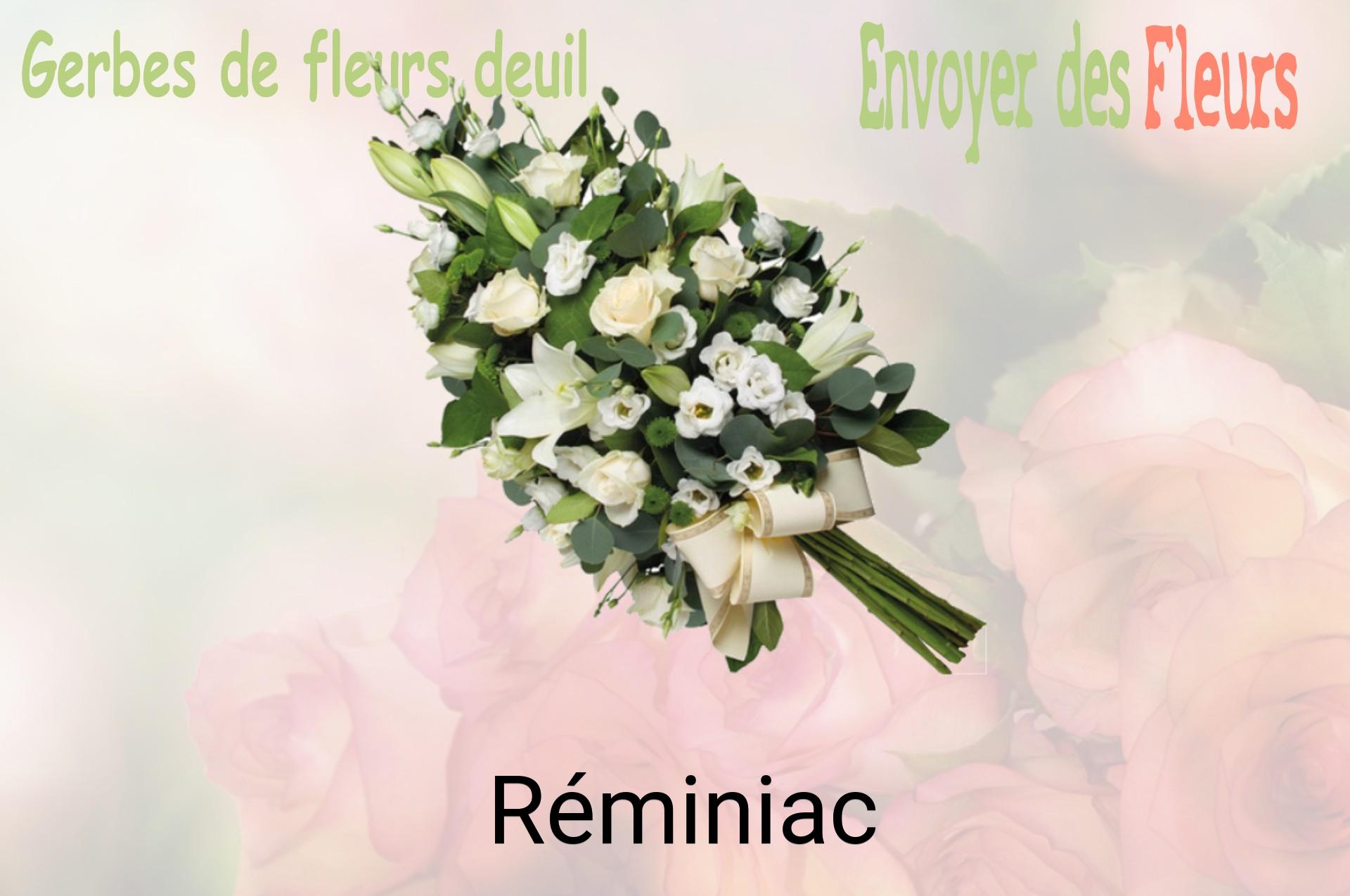 Gerbe de fleurs de deuil livrée à Réminiac
